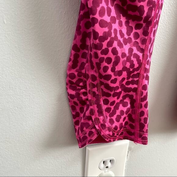 Lululemon | Run Top Speed Crop Legging Capri Athletic Running Pant Polkadot Pink - Picture 6 of 10